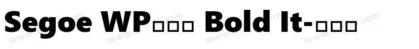 Segoe WP兰亭黑 Bold It字体转换